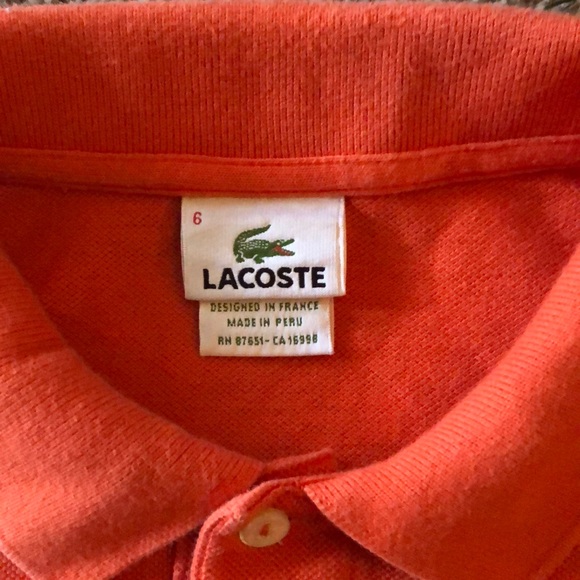 Orange Lacoste polo 6 - Picture 2 of 3